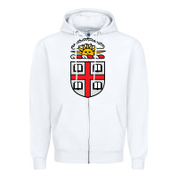 White brown university Zipper Hoodie - StudioElite