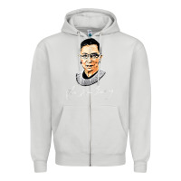 Dove Grey rbg ruth bader ginsburg feminist t shirt   signature art Zipper Hoodie - StudioElite
