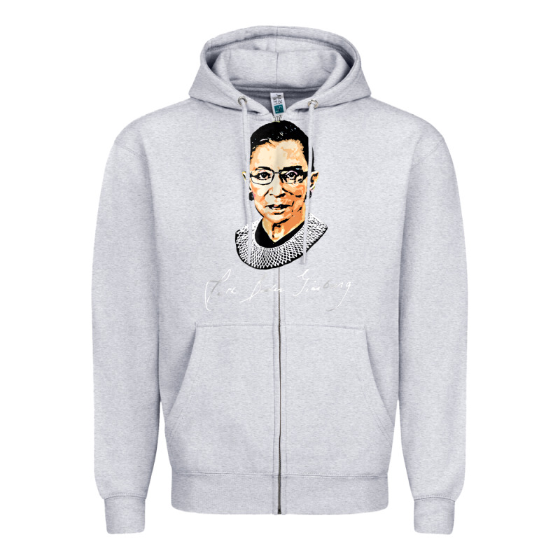 Rbg Ruth Bader Ginsburg Feminist T Shirt   Signature Art Zipper Hoodie by StudioElite | Teevron