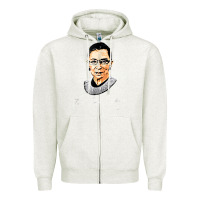 Oatmeal Heather rbg ruth bader ginsburg feminist t shirt   signature art Zipper Hoodie - StudioElite