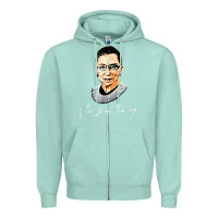 Seafoam rbg ruth bader ginsburg feminist t shirt   signature art Zipper Hoodie - StudioElite