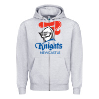 Heather Grey newcastle knights Zipper Hoodie - StudioElite