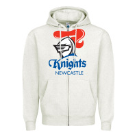 Oatmeal Heather newcastle knights Zipper Hoodie - StudioElite