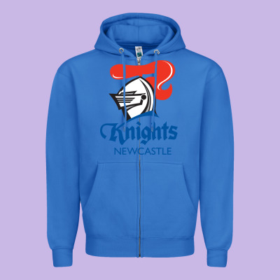 Newcastle Knights Zipper Hoodie Designed By Studioelite
