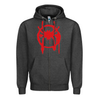 Charcoal Heather Into the Spider-Verse Zipper Hoodie - StudioElite