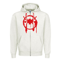 Oatmeal Heather Into the Spider-Verse Zipper Hoodie - StudioElite