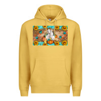 Antique Gold Goat Family Fall Pumpkins Premium Hoodie - Artiststas