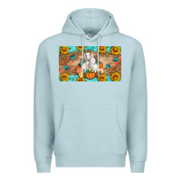 Blue Mist Goat Family Fall Pumpkins Premium Hoodie - Artiststas