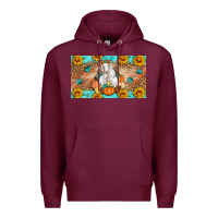 Burgundy Goat Family Fall Pumpkins Premium Hoodie - Artiststas