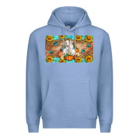 Colony Blue Goat Family Fall Pumpkins Premium Hoodie - Artiststas