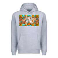 Heather Grey Goat Family Fall Pumpkins Premium Hoodie - Artiststas