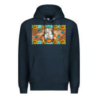 Navy Goat Family Fall Pumpkins Premium Hoodie - Artiststas