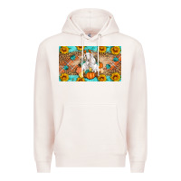 Pale Pink Goat Family Fall Pumpkins Premium Hoodie - Artiststas