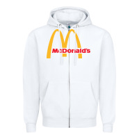 White mcd Zipper Hoodie - StudioElite