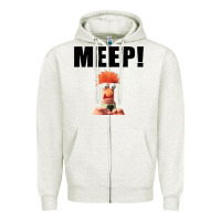 Oatmeal Heather Beaker MEEP Zipper Hoodie - StudioElite