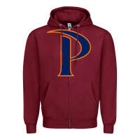 Burgundy pepperdine waves Zipper Hoodie - StudioElite