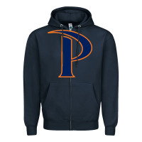 Navy pepperdine waves Zipper Hoodie - StudioElite
