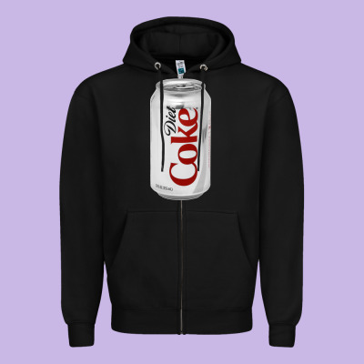Diet Cola Zipper Hoodie Designed By Studioelite