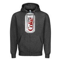 Charcoal Heather Diet Cola Zipper Hoodie - StudioElite
