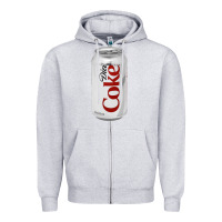 Heather Grey Diet Cola Zipper Hoodie - StudioElite