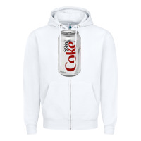 White Diet Cola Zipper Hoodie - StudioElite