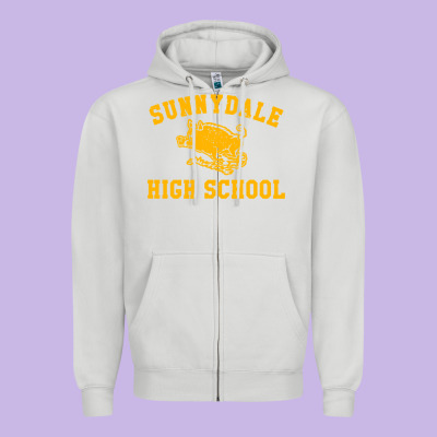 High Scool Merch Zipper Hoodie Designed By Studioelite