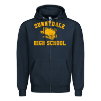 Navy high scool merch Zipper Hoodie - StudioElite