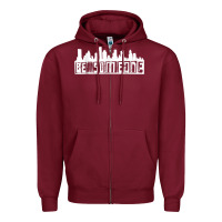 Burgundy be someone h town houston texas skyline. t shirt Zipper Hoodie - StudioElite