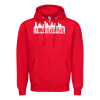 Red be someone h town houston texas skyline. t shirt Zipper Hoodie - StudioElite