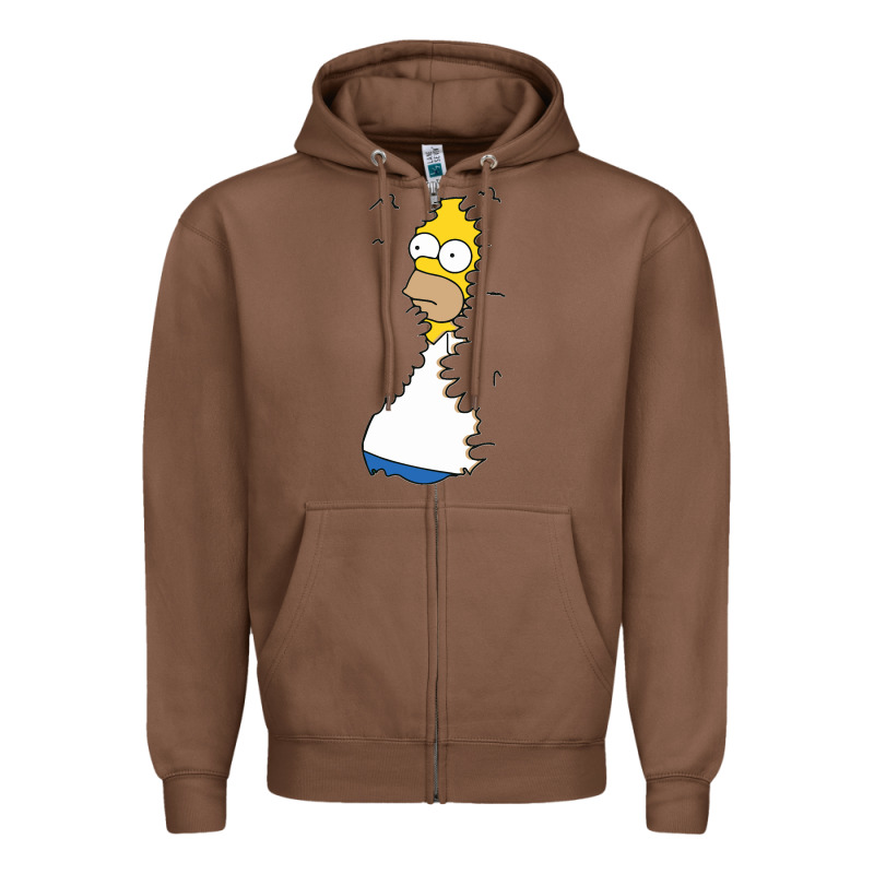 Homer In Hedges Classic Zipper Hoodie by StudioElite | Teevron