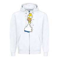 White Homer In Hedges Classic Zipper Hoodie - StudioElite