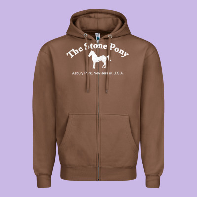 The Stone Pony Zipper Hoodie Designed By Studioelite