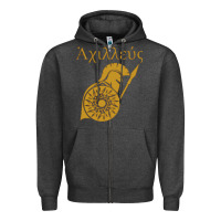 Charcoal Heather achilles son of peleus Zipper Hoodie - StudioElite
