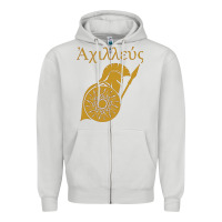 Dove Grey achilles son of peleus Zipper Hoodie - StudioElite