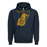 Navy achilles son of peleus Zipper Hoodie - StudioElite