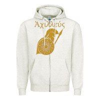 Oatmeal Heather achilles son of peleus Zipper Hoodie - StudioElite