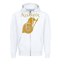 White achilles son of peleus Zipper Hoodie - StudioElite
