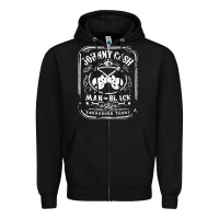 Black johnny cash man in black Zipper Hoodie - StudioElite
