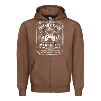 Chestnut johnny cash man in black Zipper Hoodie - StudioElite