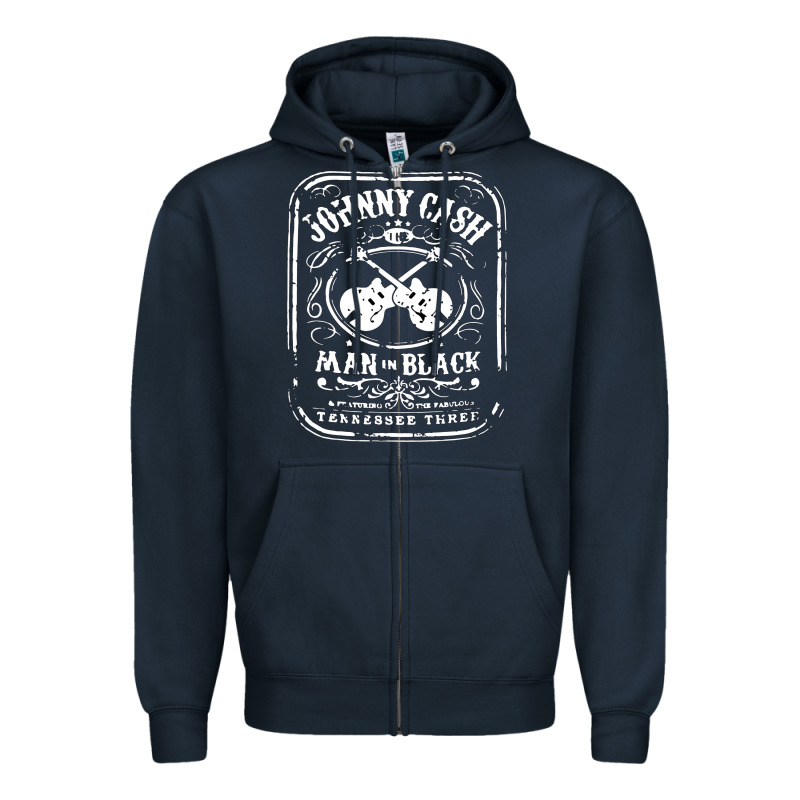 Johnny Cash Man In Black Zipper Hoodie by StudioElite | Teevron