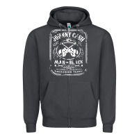 Smoke johnny cash man in black Zipper Hoodie - StudioElite