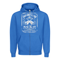 True Royal johnny cash man in black Zipper Hoodie - StudioElite
