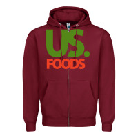 Burgundy us foods design Zipper Hoodie - StudioElite