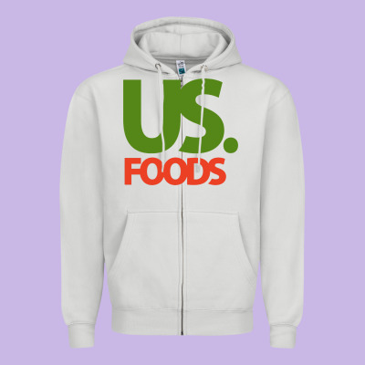 Us Foods Design Zipper Hoodie Designed By Studioelite