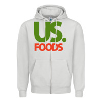 Dove Grey us foods design Zipper Hoodie - StudioElite