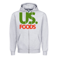 Heather Grey us foods design Zipper Hoodie - StudioElite