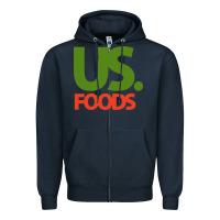 Navy us foods design Zipper Hoodie - StudioElite