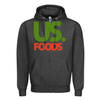 Charcoal Heather us foods design Zipper Hoodie - StudioElite