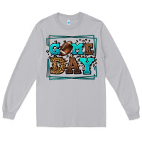Moon Dust Game day American Football leopard frame Long Sleeve Tee - LillyAllenDesigns
