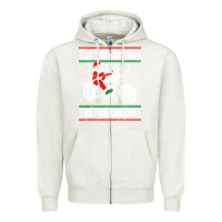 Oatmeal Heather santa ridin motocycle Zipper Hoodie - StudioElite